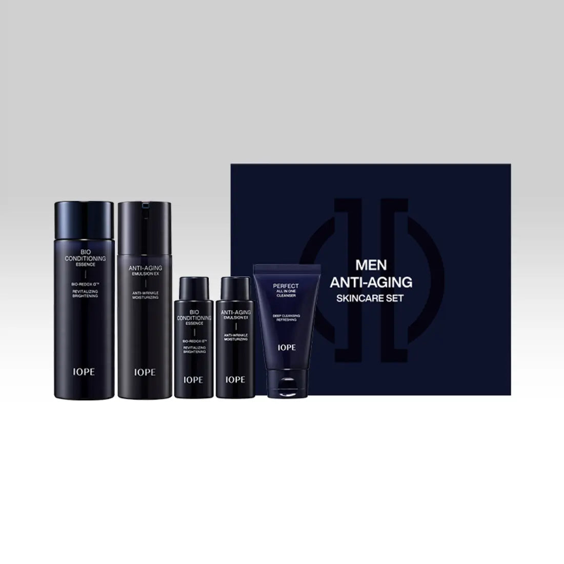 [アイオペ] メンバイオアンチエイジングスペシャルギフトセット 2 エッセンス 145ml+18ml+エマルジョン 120ml+18ml+クレンザー 50g